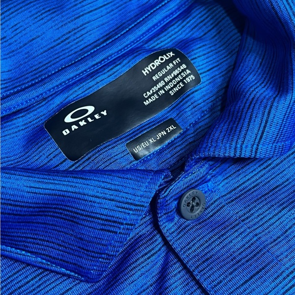 Oakley Men’s Hydrolix regular fit polo size US XL Blue - Picture 4 of 8